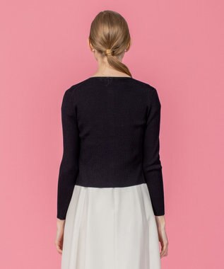 TOCCA 【洗える】SILK RIB CARDIGAN カーディガン ブラック系