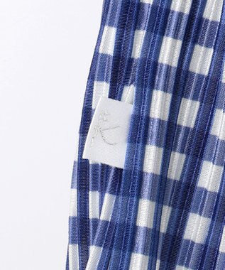 組曲 KIDS 【110-140㎝】ギンガムチェックプリーツ スカート ネイビー系