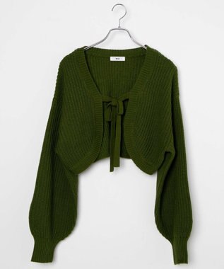 WEGO リボンニットボレロ グリーン