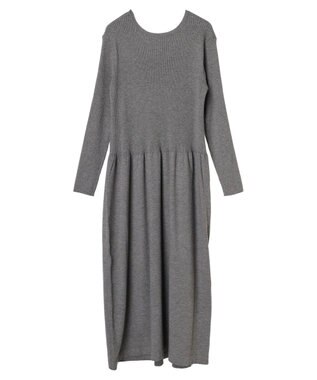 Green Parks ・Ｐｅｔｉｔ　Ｆｌｅｕｒ　フレアニットワンピース Gray Mixture