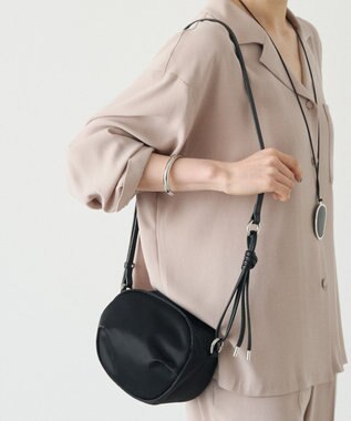 russet クラウズナイロンサークルミニショルダーバッグ(CE-1728) Black