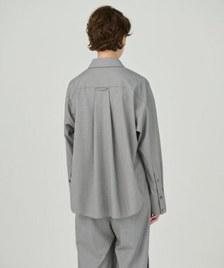GRACE CONTINENTAL ポケット付オーバーシャツ グレー