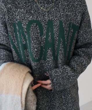 AMERICAN HOLIC バイパチＶＡＣＡＮＴロングニットプルオーバー Black