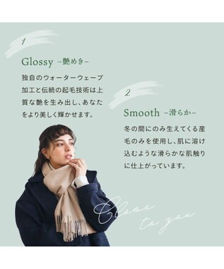 MOONBAT WEB限定【洗える】ミエル (miel) カシミヤ100％ プレーンマフラー ホワイト