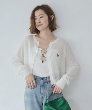 WEGO U.S. POLO ASSN.別注 シアーカーデ ホワイトアイボリー