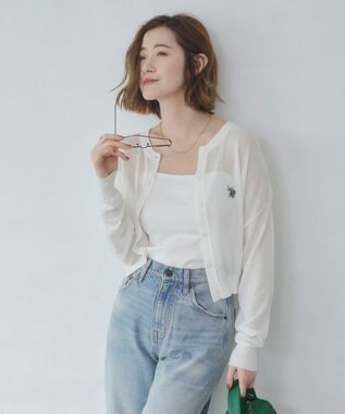 WEGO U.S. POLO ASSN.別注 シアーカーデ ホワイトアイボリー