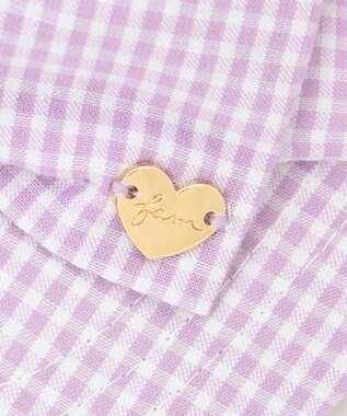 ANY KIDS リボン メッシュ キャップ ラベンダー×ギンガムチェック