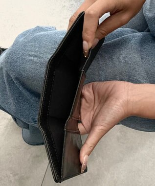 WEGO プレートフラップミニウォレット ブラック