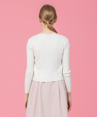 TOCCA 【洗える】SILK RIB CARDIGAN カーディガン アイボリー系