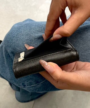 WEGO プレートフラップミニウォレット ブラック