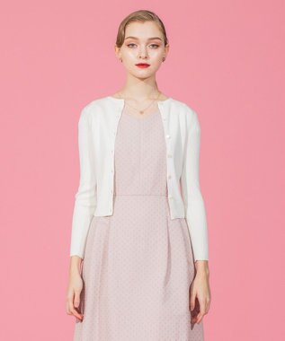 TOCCA 【洗える】SILK RIB CARDIGAN カーディガン アイボリー系