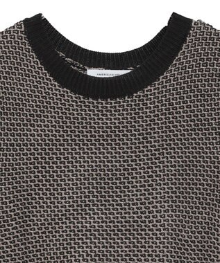 AMERICAN HOLIC ジャガードニットベスト Black