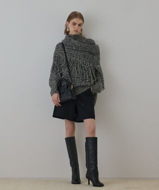 フリンジケープニットトップ