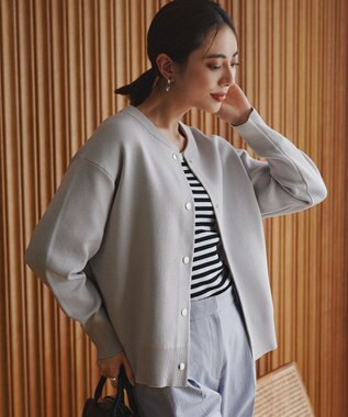 ICB  コットンポリエステルスムース カーディガン