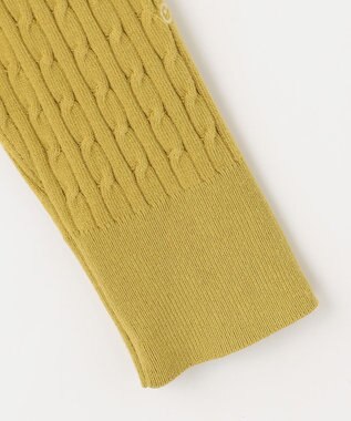 ANY SIS L ケーブルニット カーディガン シトラスイエロー