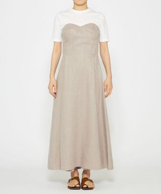 uncrave ヘリンボーン リネン ワンピース（uncrave WHITE） フラックスA