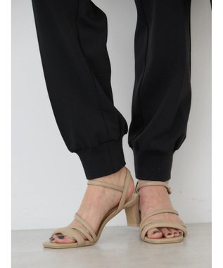 AMERICAN HOLIC イージーケア＋接触冷感リブジョグパンツ Black