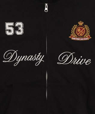 WEGO 【ユニセックスITEM/MLサイズ展開】ナンバリングカットZIPパーカー ブラック