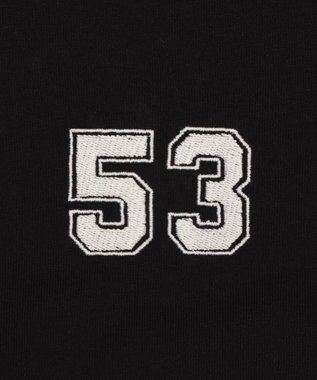 WEGO 【ユニセックスITEM/MLサイズ展開】ナンバリングカットZIPパーカー ブラック