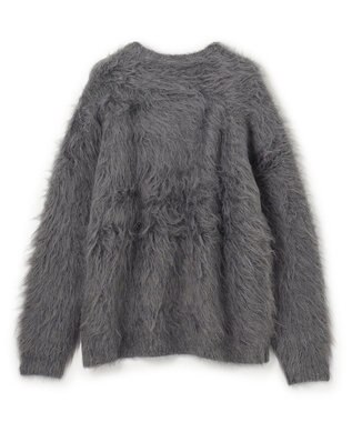 UNFILO MENS 【男女兼用】シャギー クルーネックニット チャコール