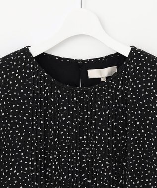 自由区 【洗える/ドット柄】ロイヤルシフォン プルオーバーカットソー ネイビー系5