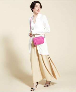 Y'SACCS イタリアンシープ多機能ポシェット ピンク