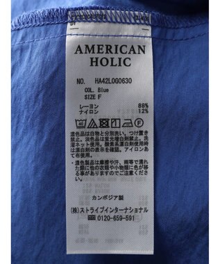 AMERICAN HOLIC 接触冷感Ｗポケットシャツチュニック Blue