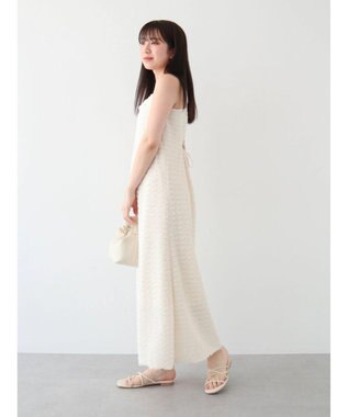 Green Parks カップ付きフリル生地キャミワンピース Ecru