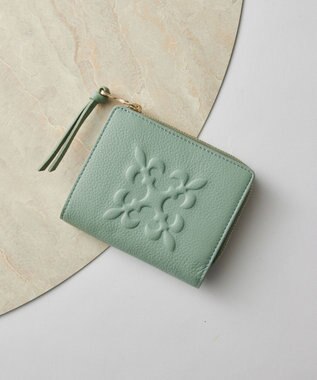 russet エンボスモノグラムハーフウォレット(SO-437) Green