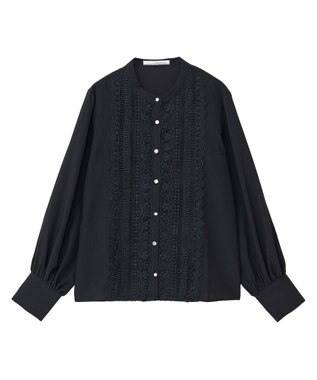 Green Parks ・ＥＬＥＮＣＡＲＥ　ＤＵＥ　フロントレースブラウス Black