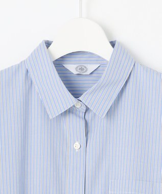 J.PRESS LADIES L 【洗える・接触冷感・UVケア】エステネージュ シャツ ワンピース ブルーストライプ系