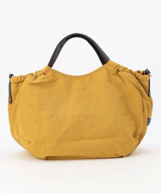 LA BAGAGERIE 【MONICA】サイドギャザー2WAYトートバッグ Mサイズ マスタード