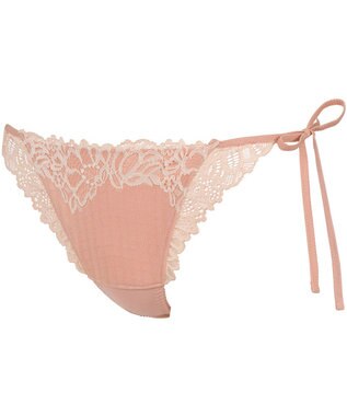 WACOAL Ｔバック ショーツ 【リボンブラ 脇すっきり】 BRB433とペア はきこみ丈あさめ バックのかぶりが広め ソング レディース PRA433 /ワコール オレンジ