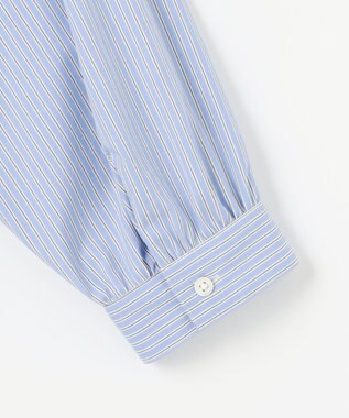 J.PRESS LADIES L 【洗える・接触冷感・UVケア】エステネージュ シャツ ワンピース ブルーストライプ系