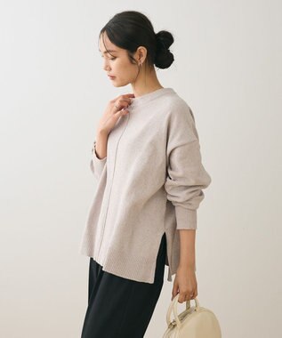 Green Parks ベロアモールリラックスサイズニットプルオーバー Light Gray