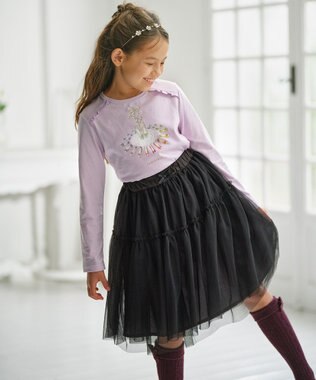 組曲 KIDS 【110-140㎝】プリマパレット Tシャツ ラベンダー系