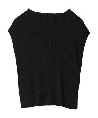 Green Parks ・Ｐｅｔｉｔ　Ｆｌｅｕｒ　フレンチスリーブリブニット Black