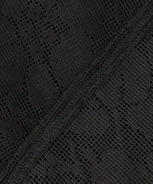 Feroux 【洗える】フラワーレース シャツ ブラック系