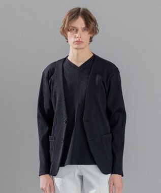 JOSEPH HOMME テックリブストレッチ ノーカラー・カットソージャケット