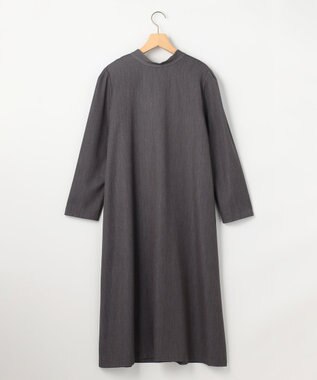 組曲 S 【前後着用可】ラメストライプボウタイ ワンピース グレー系1