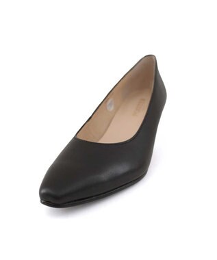 Pointer 【5cmヒール】日本製 高級本革プレーンパンプス ブラック