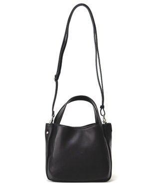 Y'SACCS イタリアンシープ 2wayラウンドトート ブラック