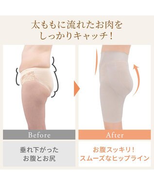 BRADELIS New York 【BRADELIS NewYork peace】綿混楽々dailyガードル23 接触冷感 吸汗速乾 サラッと快適な補正ガードル ブラック