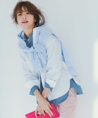 23区 S 【Oggi4月号掲載/洗える】CANCLINI ベーシック シャツ ホワイト系