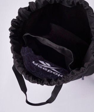 OP／FILA 【Reebok】ブランドロゴ入り巾着型ナップサック ブラック