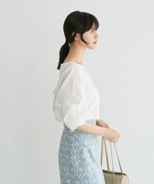 YECCA VECCA ハシゴレースタックスリーブブラウス Off White