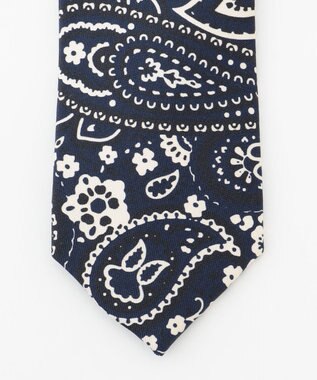 JOSEPH ABBOUD 【日本製】ペイズリープリント ネクタイ ネイビー系6