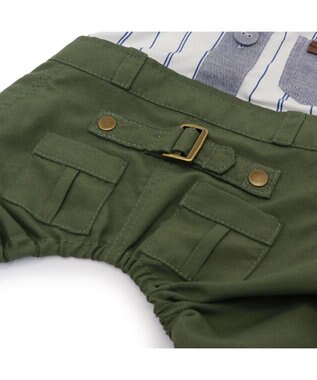 PET PARADISE ペットパラダイス エコメイド 襟付き パンツつなぎ 小型犬 ホワイト×ブルー