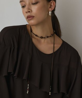 ビーズレザーチョーカー