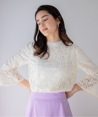  【23SS】ラッセルフラワーレースブラウス